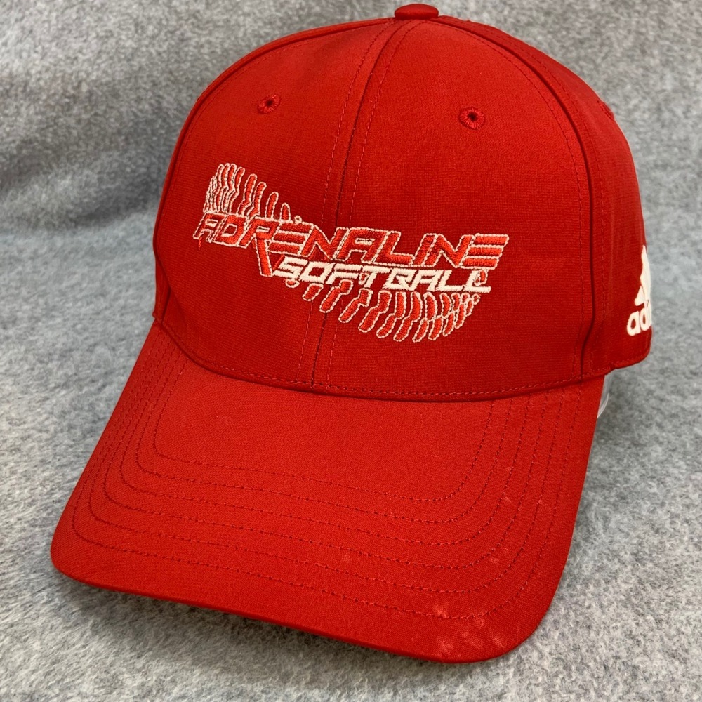 Adrenaline Softball Unisex Red Adidas Baseball Hat Adjustable OSFM